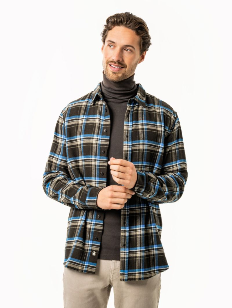 Camisa a cuadros de franela 100% algodón orgánico - Imagen 7