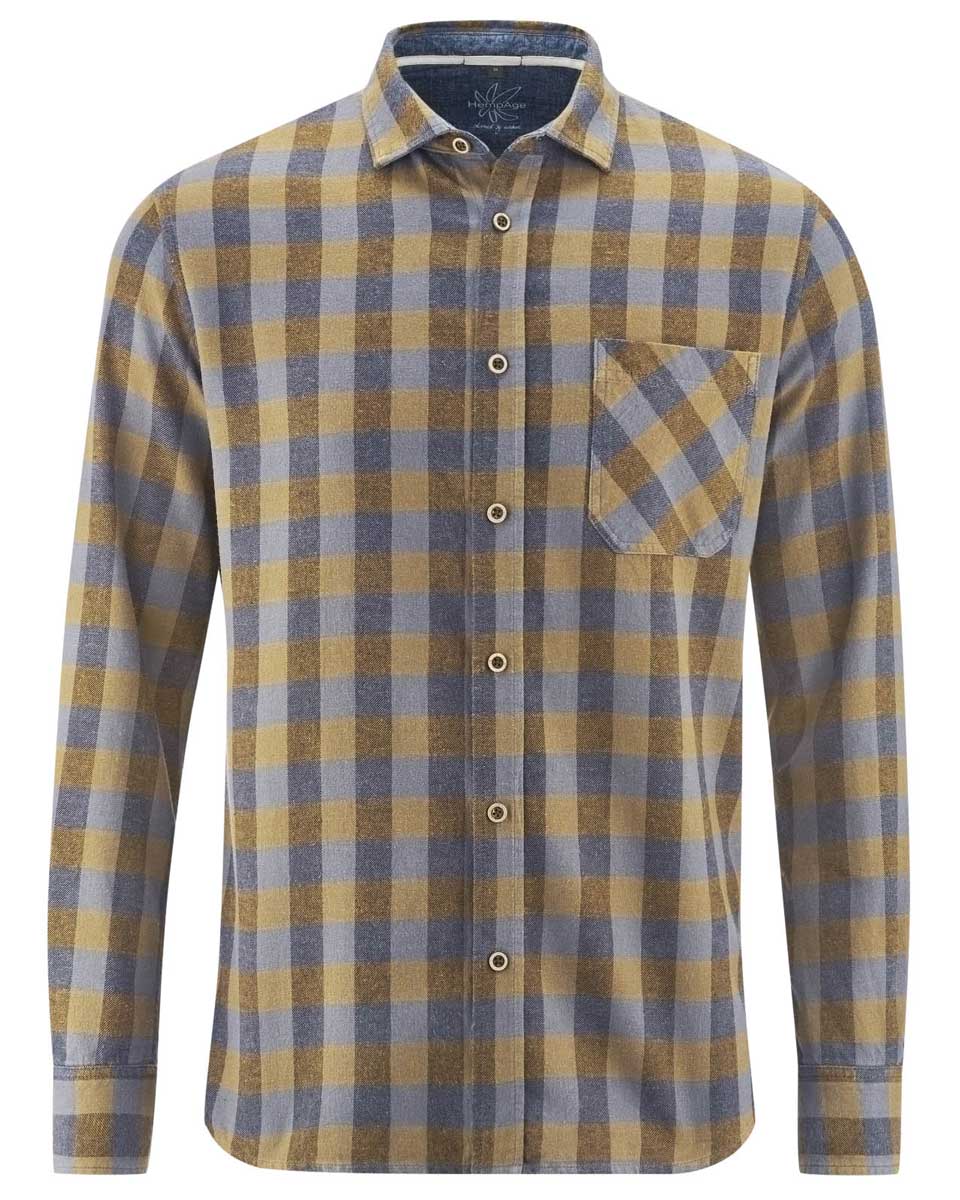 Camisa de cuadros hombre. Ropa de cáñamo y algodón orgánico - Imagen 5