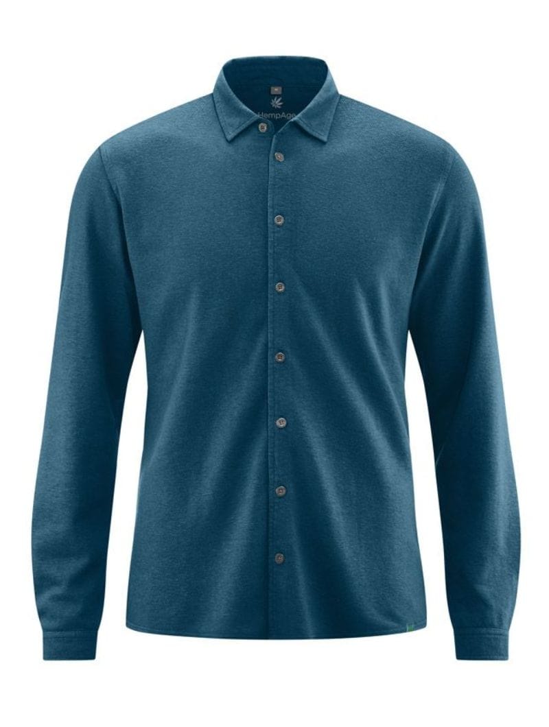 Camisa de punto flameado y corte ajustado para hombre - Imagen 4