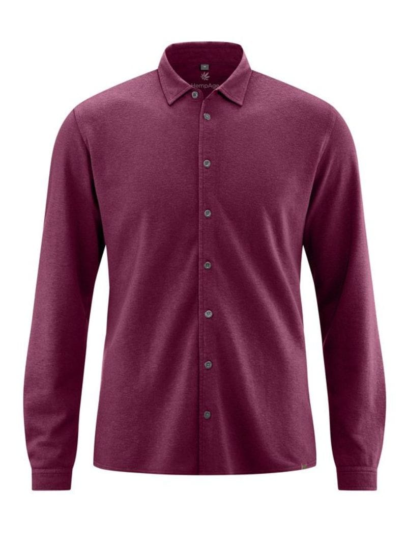 Camisa de punto flameado y corte ajustado para hombre - Imagen 7