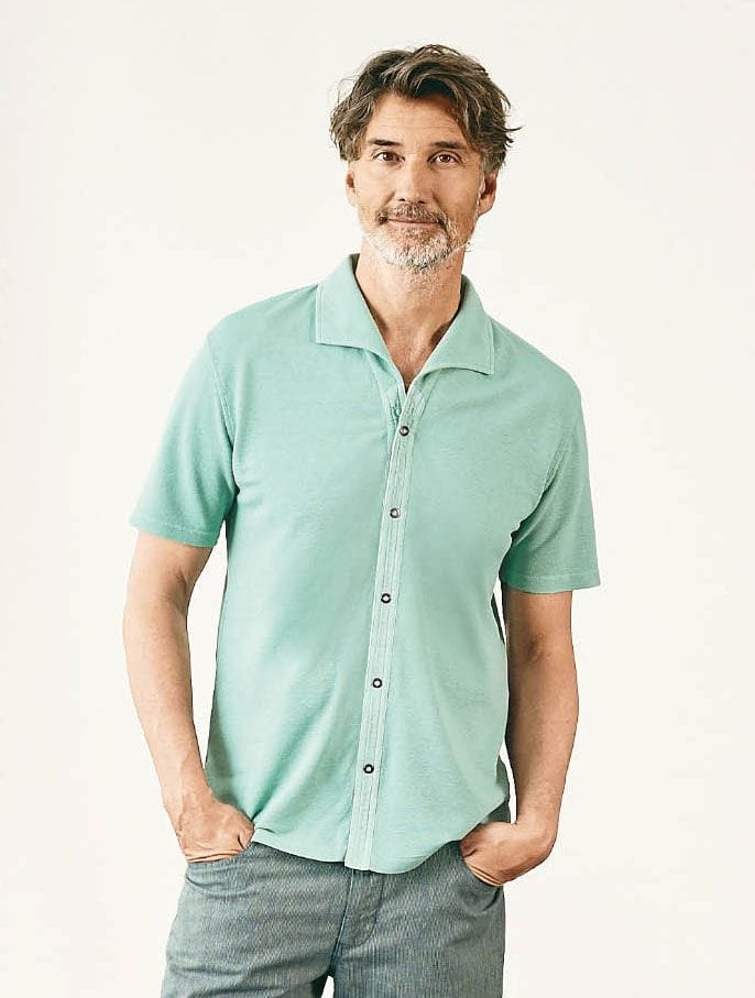 Camisa manga corta para hombre colores lisos - Imagen 5