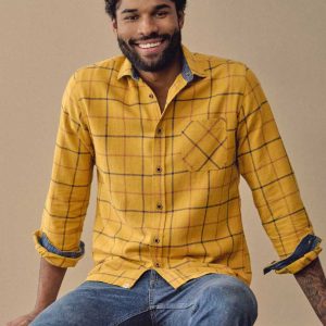Camisa de franela a cuadros ecológica para hombre