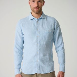 Camisa hombre cuello italiano 100% cáñamo