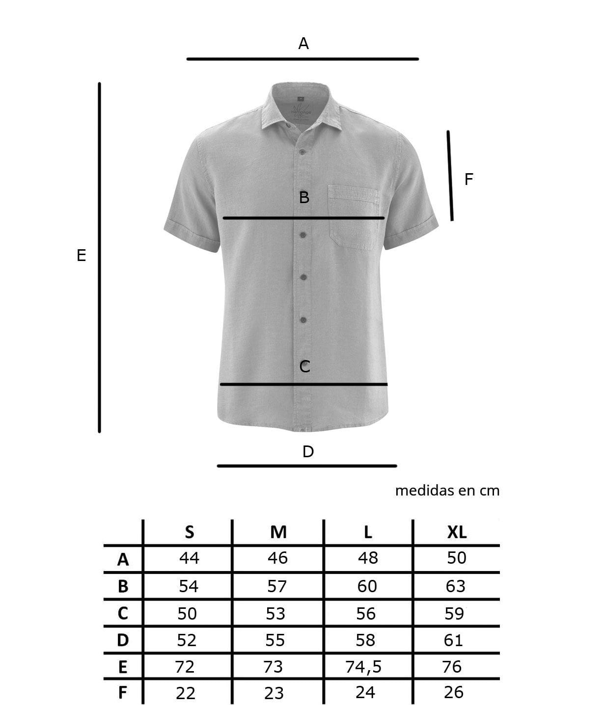 Camisa manga corta de hombre 100% cáñamo - Imagen 8