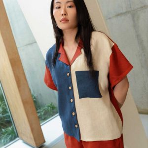 Camisa oversize Vértice 100% lino