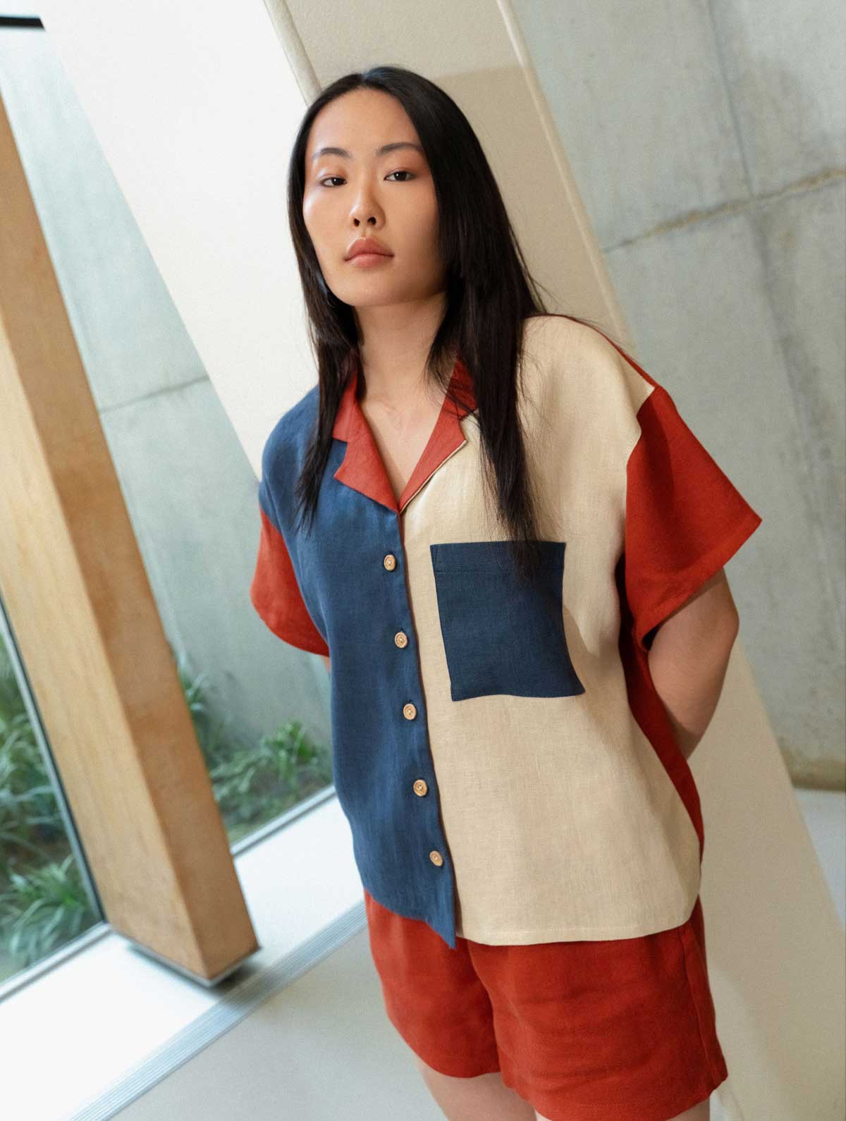 Camisa oversize Vértice 100% lino - Imagen 2