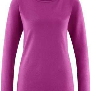 Camiseta cuello barco violeta manga larga de cáñamo y algodón orgánico