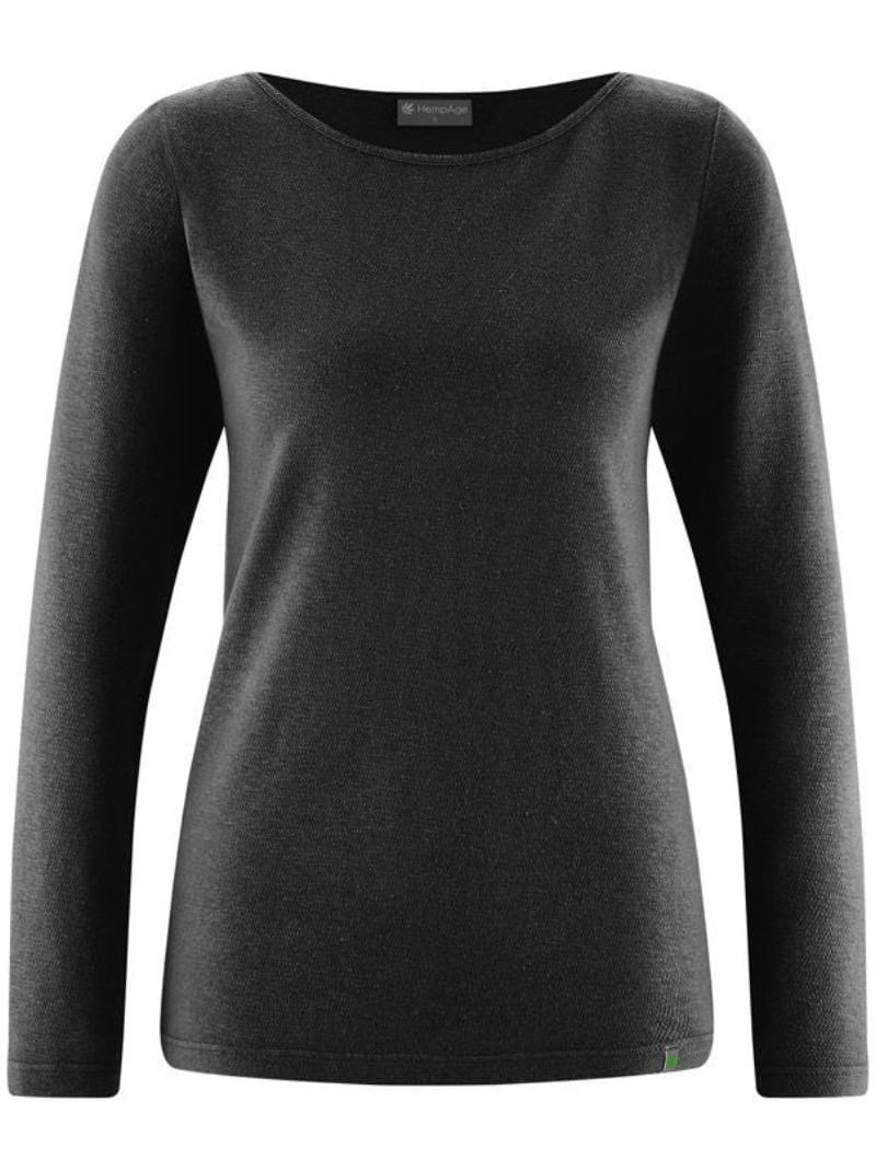 Camiseta cuello barco manga larga de cáñamo y algodón orgánico - Imagen 8