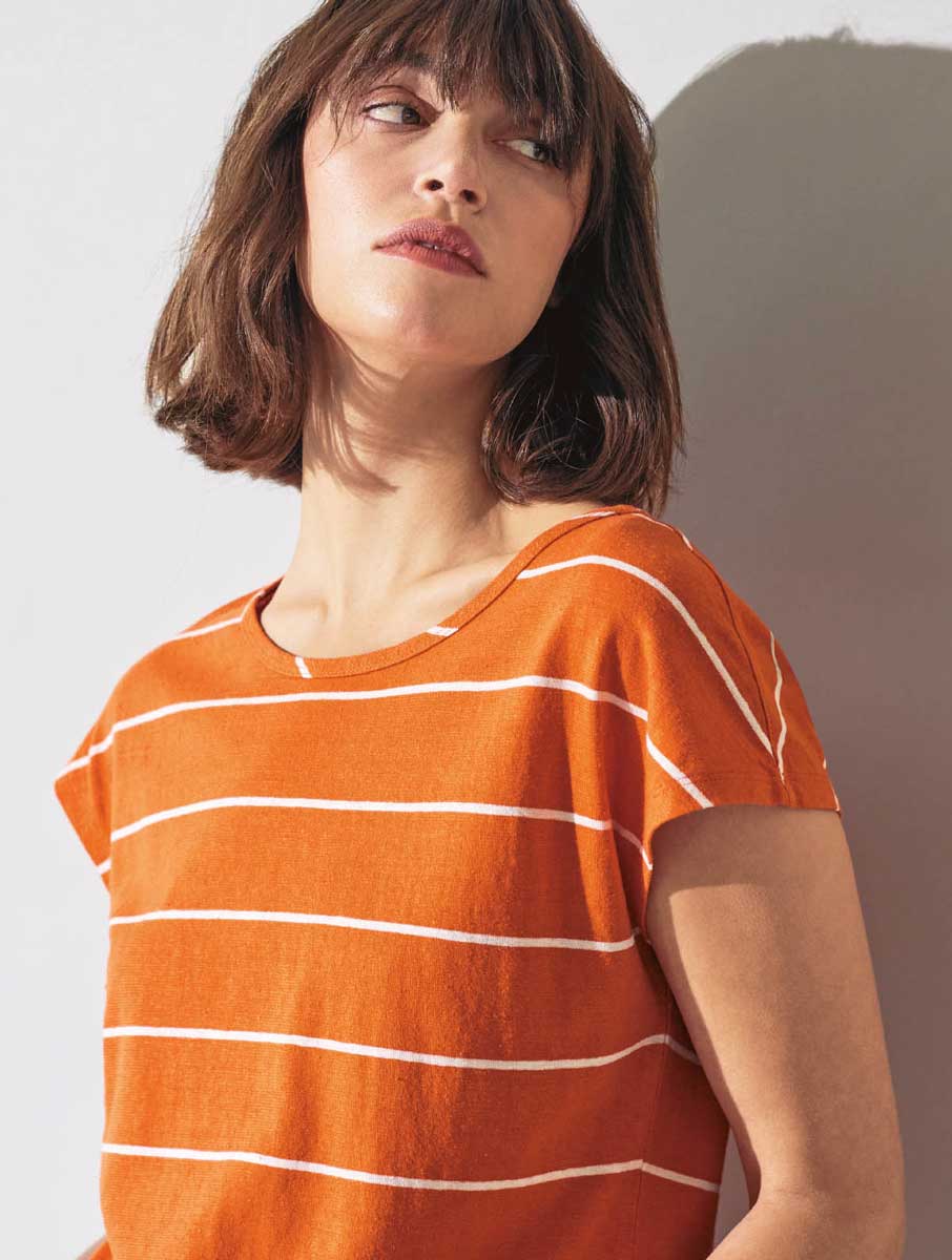 Camiseta de rayas 100% ecológica para mujer - Imagen 8