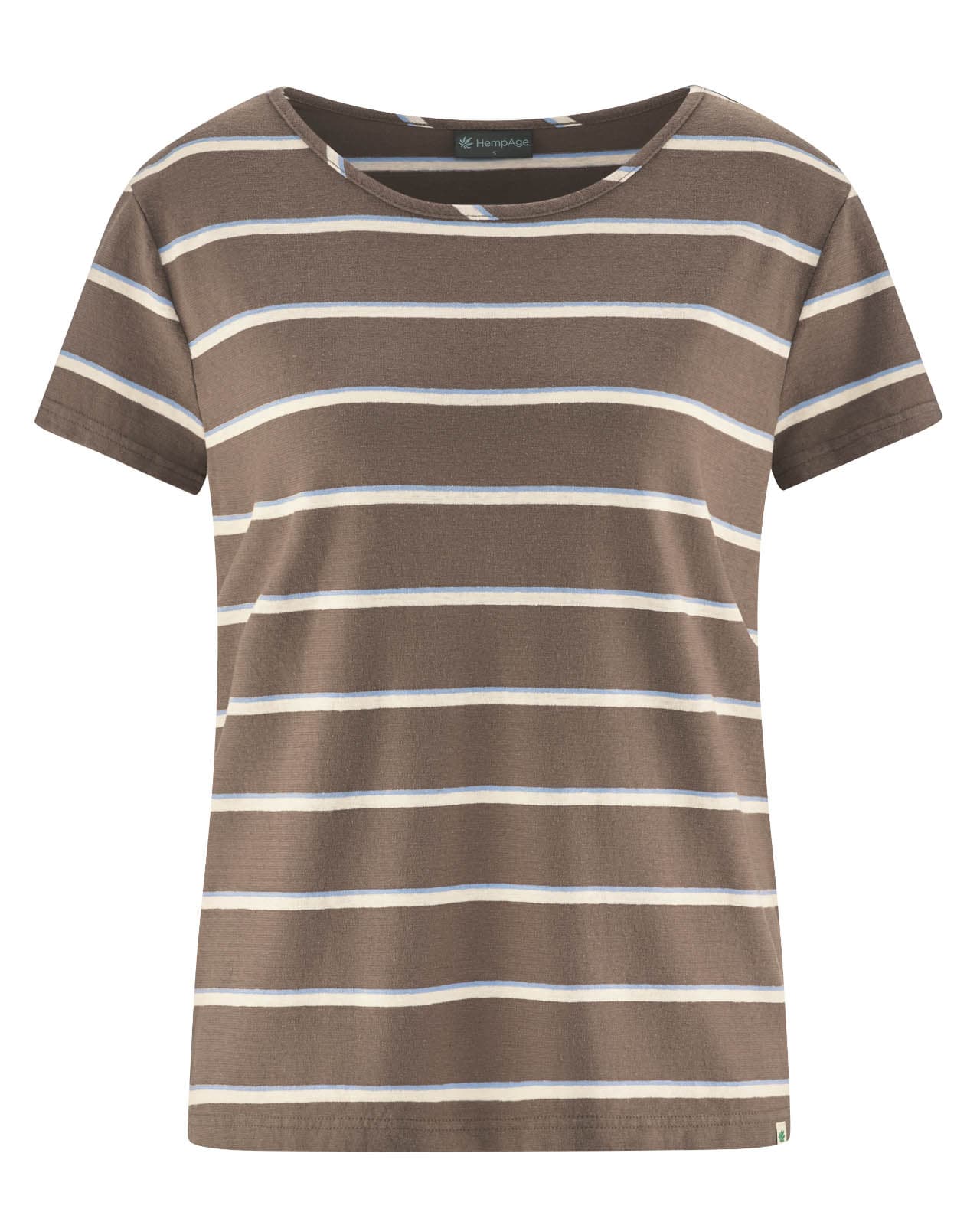 Camiseta ecológica de manga corta rayas tricolor - Imagen 7