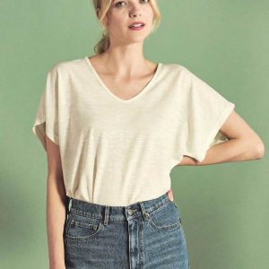 Camiseta fluida de corte ancho 100% orgánica