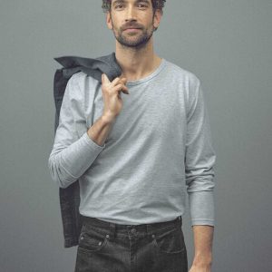 Camiseta hombre manga larga de algodón ecológico