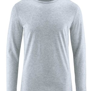 Camiseta gris hombre manga larga de algodón ecológico