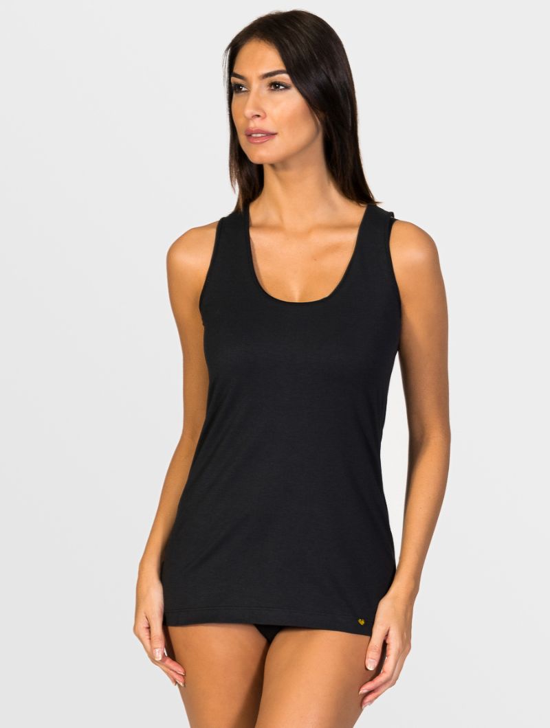 Camiseta interior tirante ancho mujer hilo de soja - Imagen 4