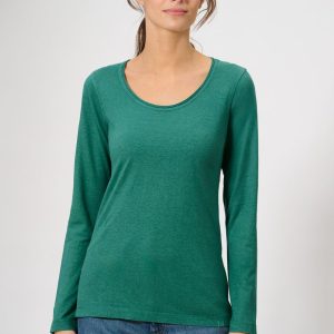 Camiseta manga larga escote redondo ecológica mujer