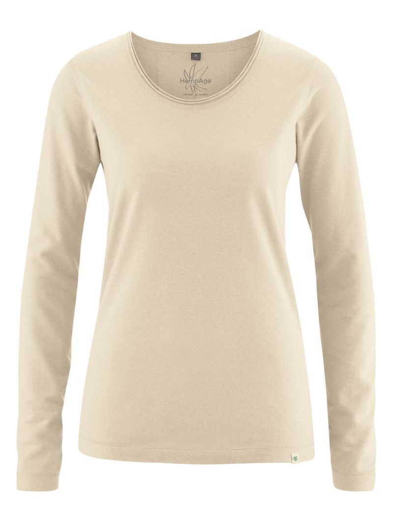 Camiseta manga larga escote redondo ecológica mujer - Imagen 3