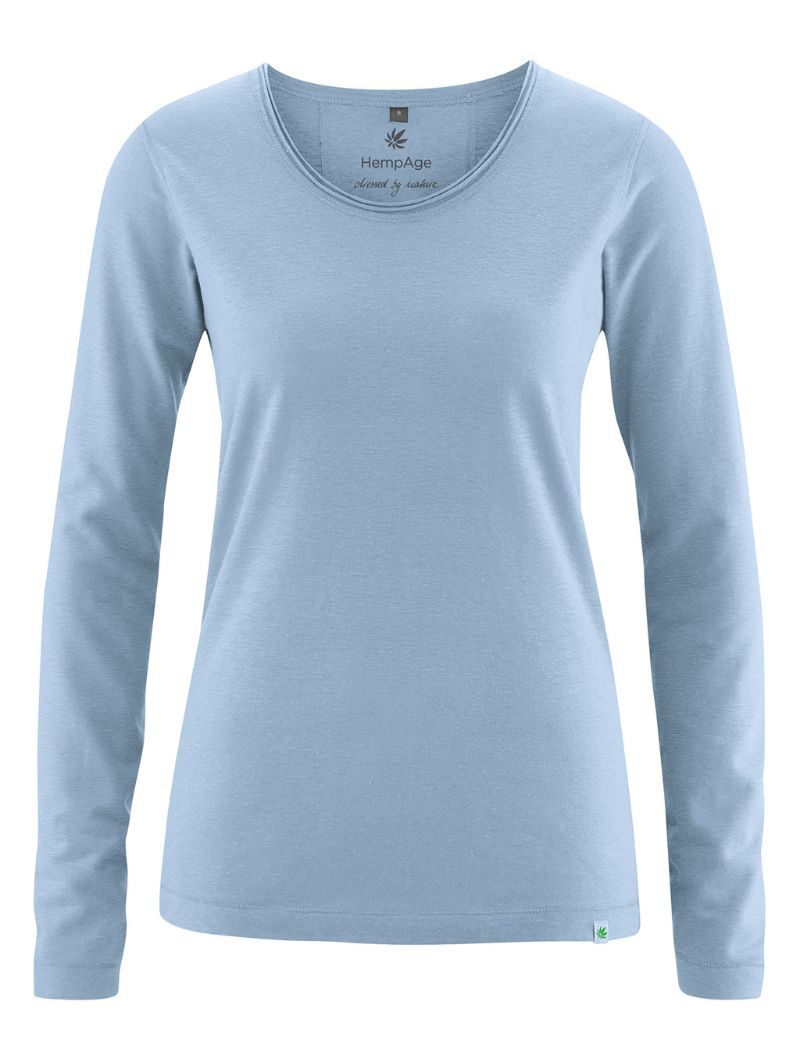 Camiseta manga larga escote redondo ecológica mujer - Imagen 4