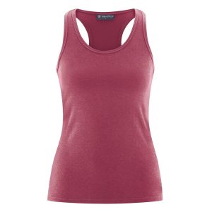 Camiseta burdeos yoga con tirantes de algodón orgánico