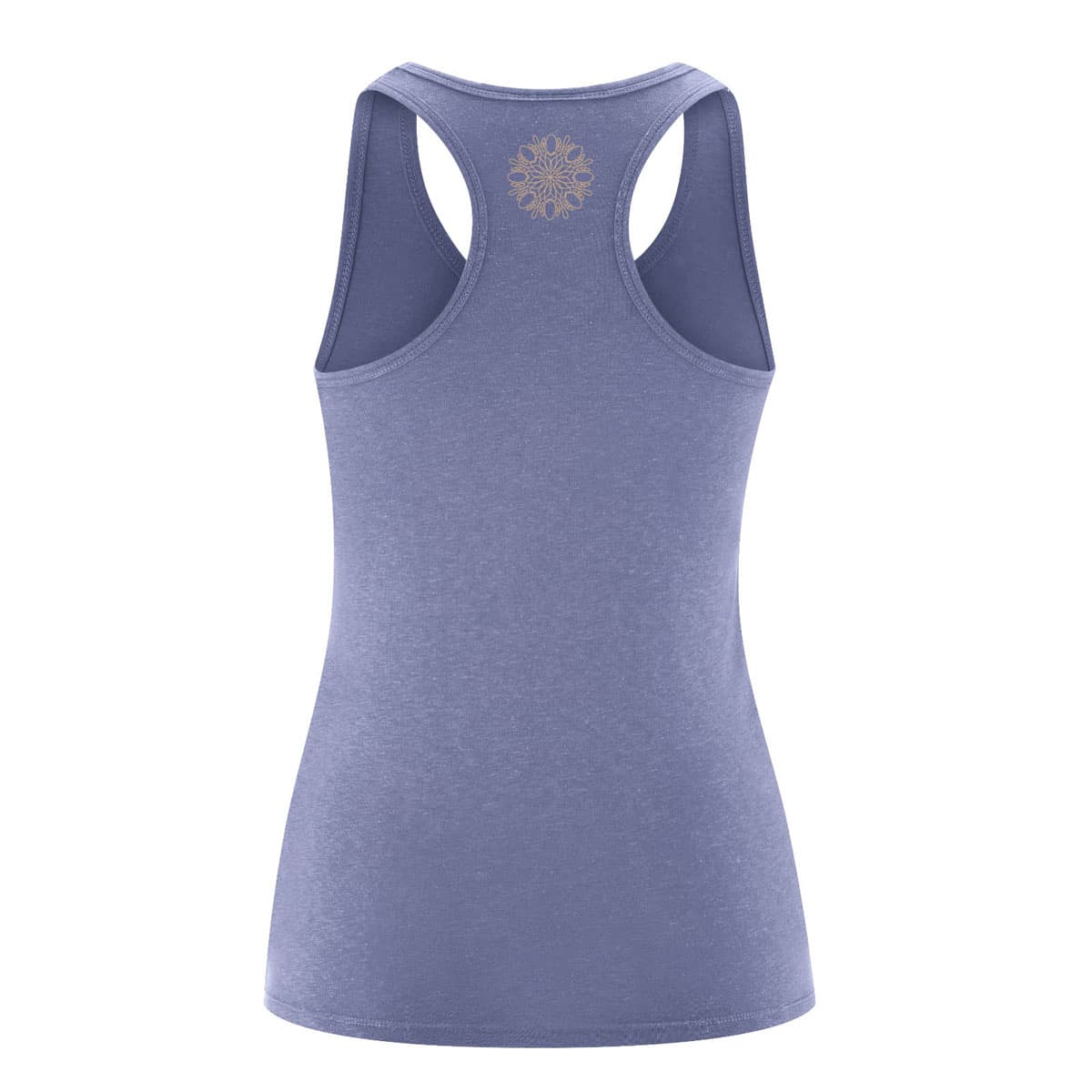 Camiseta yoga lavanda con tirantes de algodón orgánico - Imagen 4