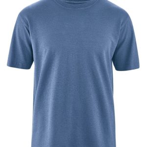 Camiseta azul hombre de manga corta ecológica