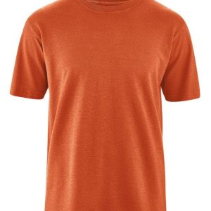 Camiseta naranja hombre de manga corta ecológica