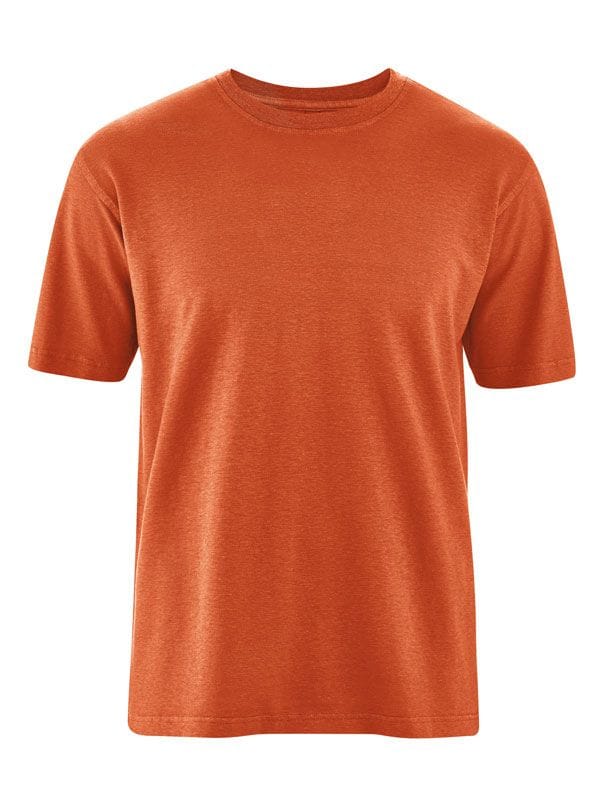 Camiseta naranja hombre de manga corta ecológica