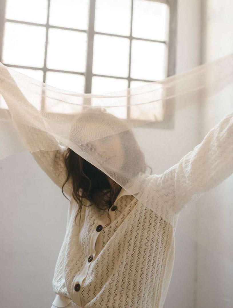 Chaqueta de punto calado, «Aire» niebla - Imagen 7