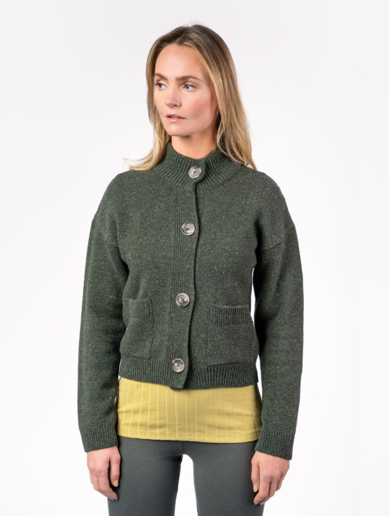 Cárdigan corto para mujer 100% lana - Imagen 5