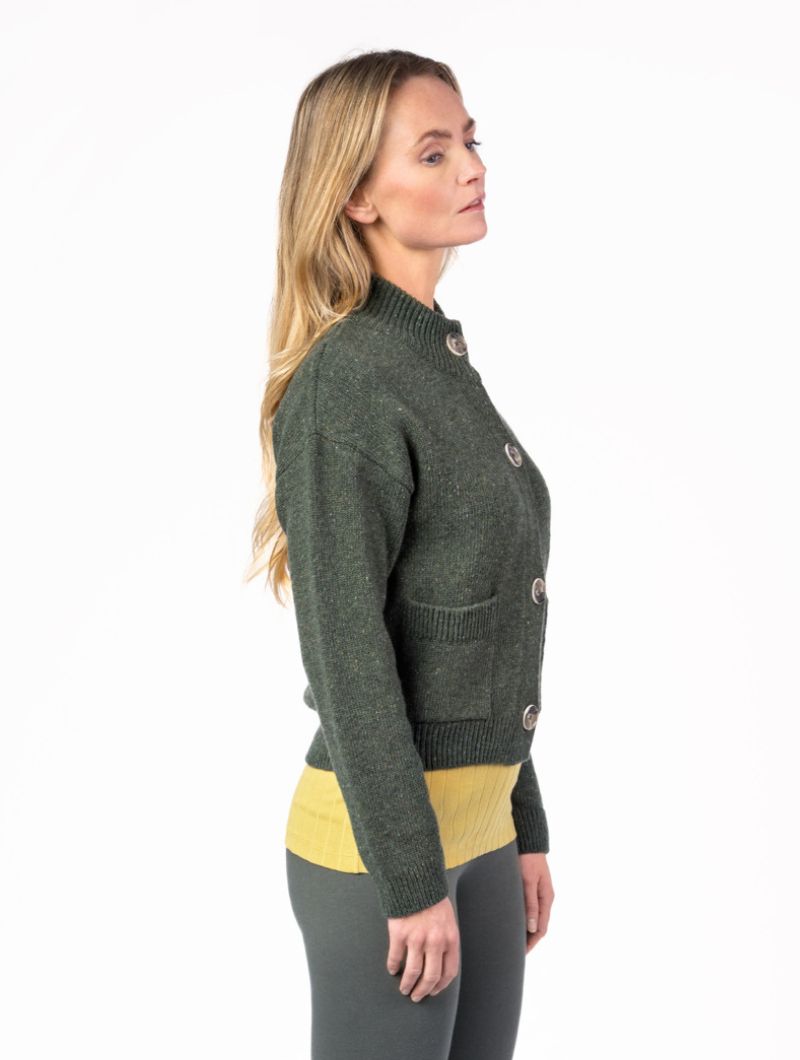 Cárdigan corto para mujer 100% lana - Imagen 4