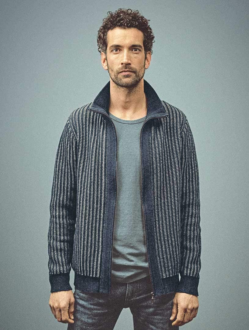 Cárdigan hombre de cáñamo y algodón orgánico reciclado