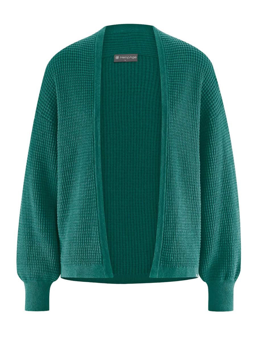 Cardigan manga abullonada ecológico para mujer - Imagen 6