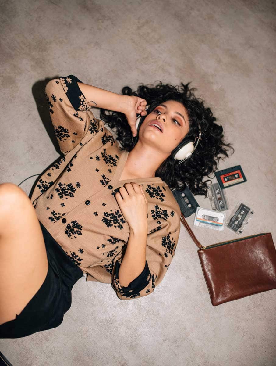 Cardigan manga kimono color camel - Imagen 5