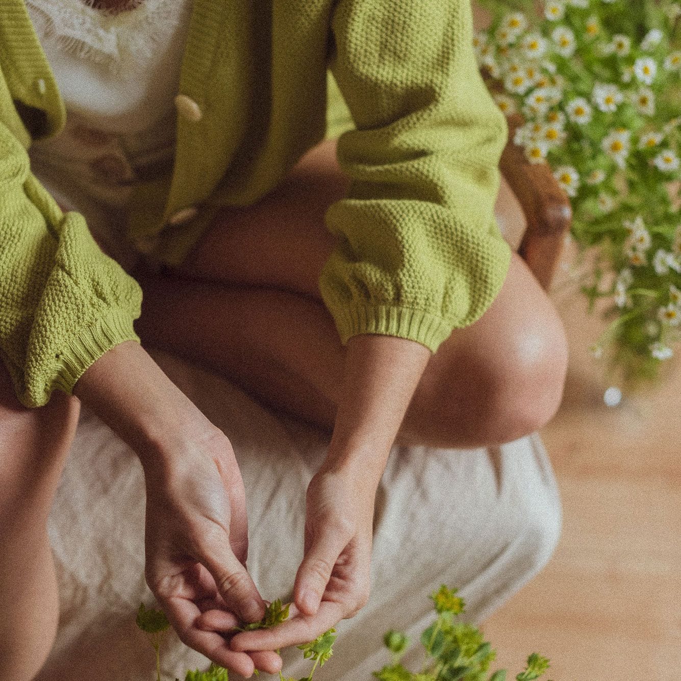 Cardigan mujer manga globo color lima - Imagen 3