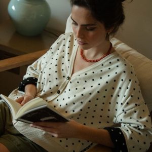 Cardigan oversize beige de manga kimono