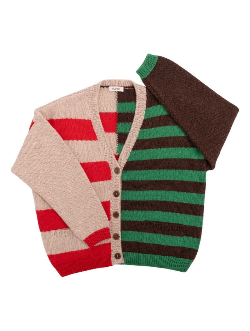 Cárdigan rayas oversize de lana de alpaca - Imagen 7