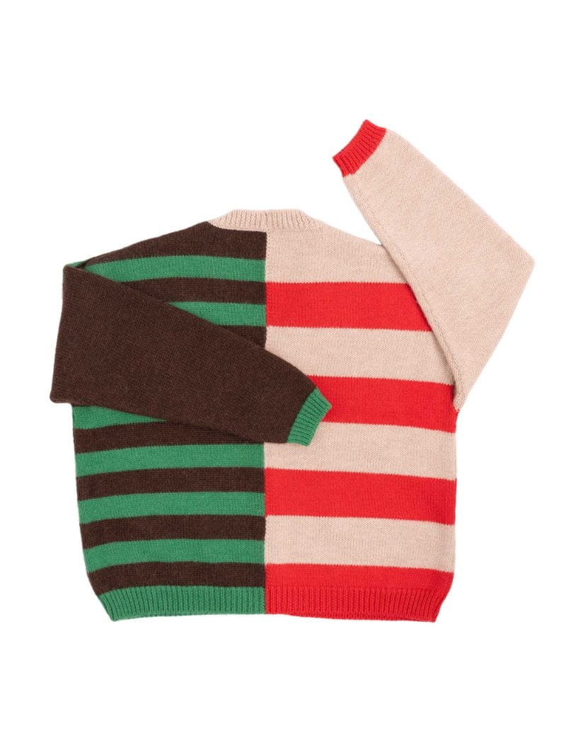 Cárdigan rayas oversize de lana de alpaca - Imagen 8