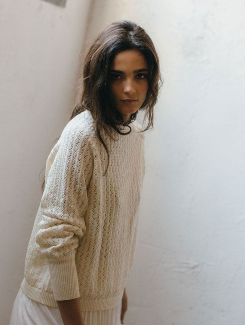 Chaqueta de punto calado, «Aire» niebla - Imagen 5