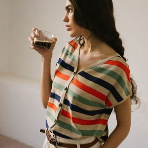 Cárdigan verano mujer de rayas