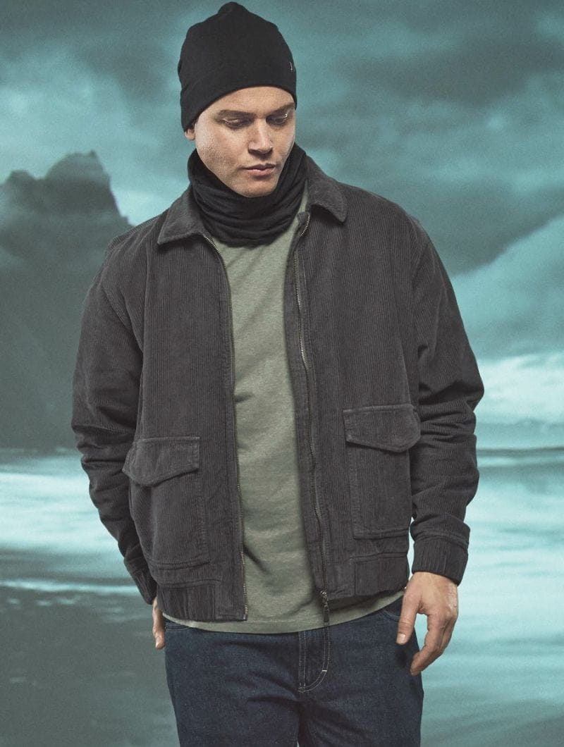 Cazadora de pana hombre de cáñamo y algodón orgánico