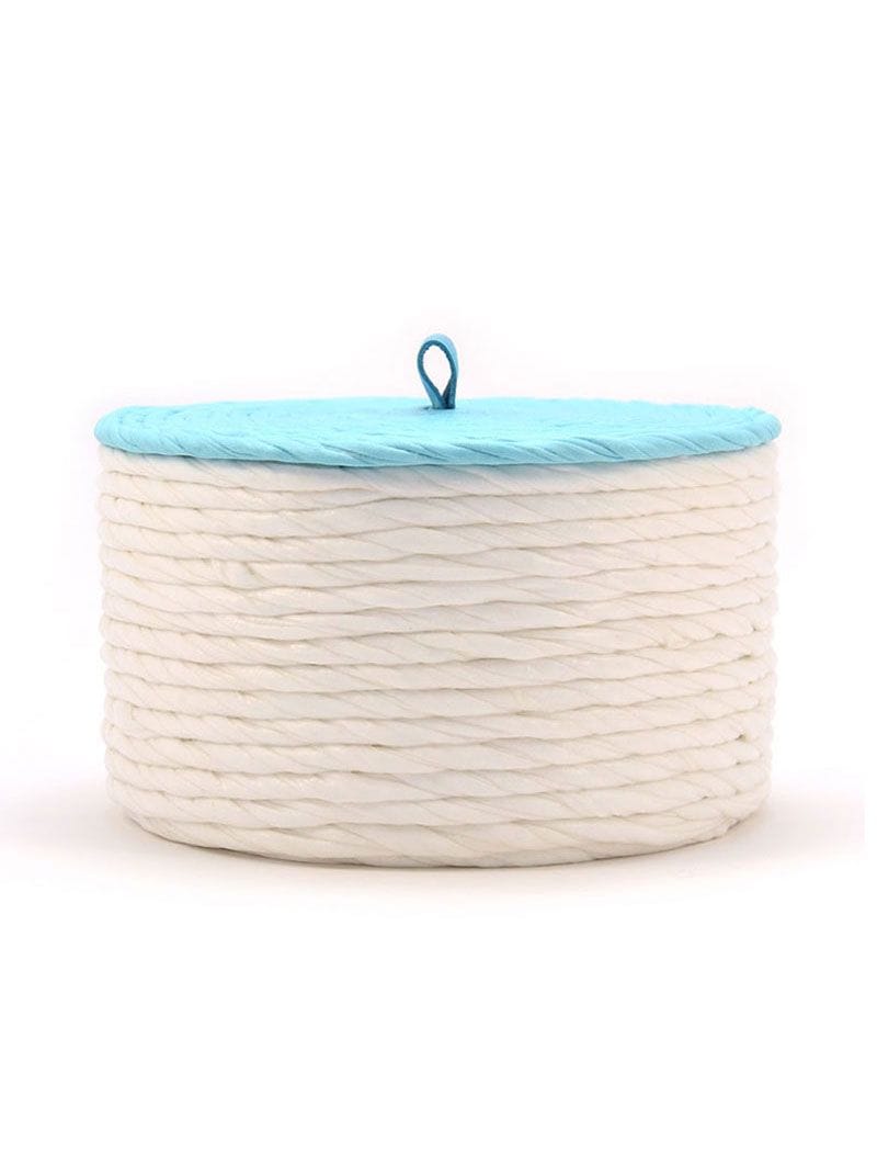 Cajita de tela reciclada con tapa - Imagen 3