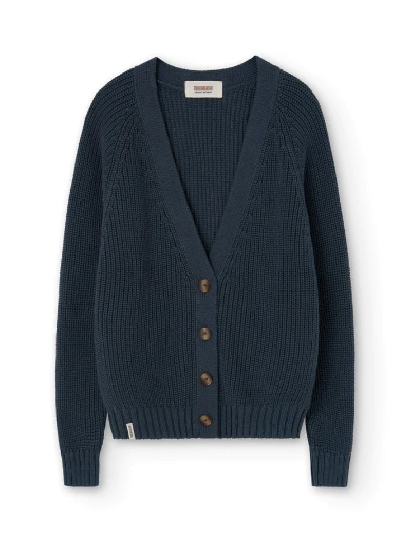 Chaqueta azul mujer de algodón orgánico - Imagen 5