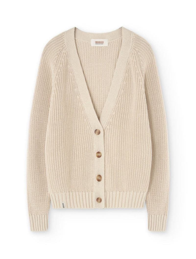 Chaqueta beige mujer de algodón orgánico - Imagen 5