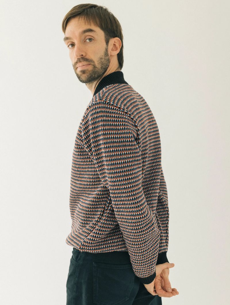 Chaqueta bomber de punto texturizado para hombre - Imagen 5