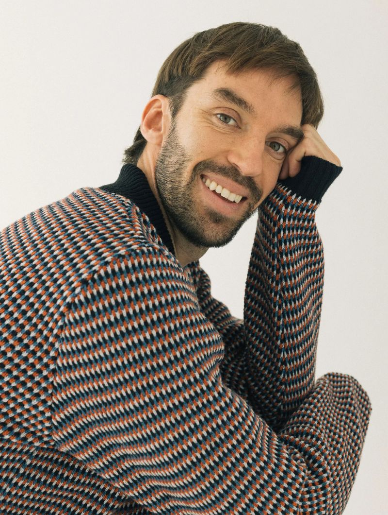 Chaqueta bomber de punto texturizado para hombre - Imagen 3