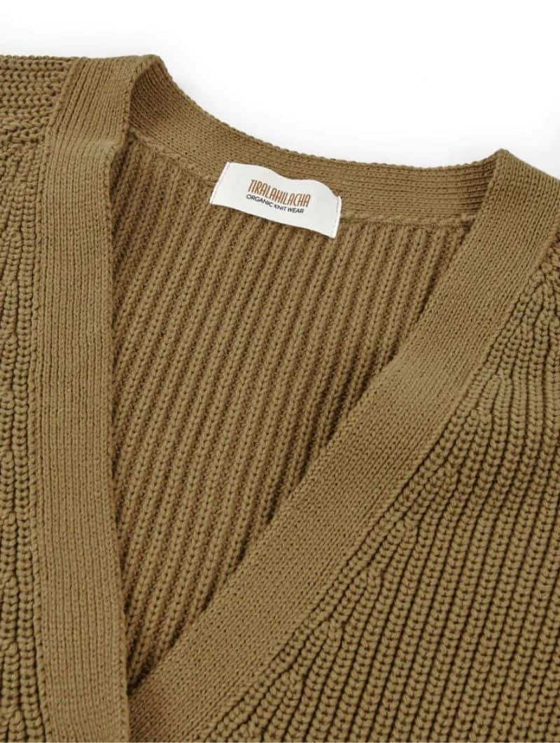 Chaqueta corta marrón de algodón orgánico - Imagen 7