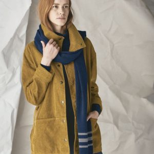 Chaqueta de pana mujer con cinturón ajustable