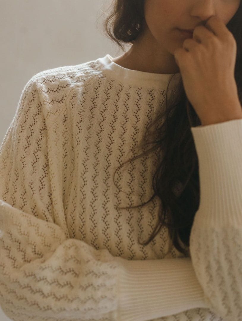 Chaqueta de punto calado, «Aire» niebla - Imagen 6