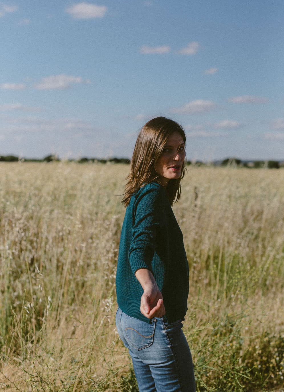 Chaqueta de lana reversible verde - Imagen 5