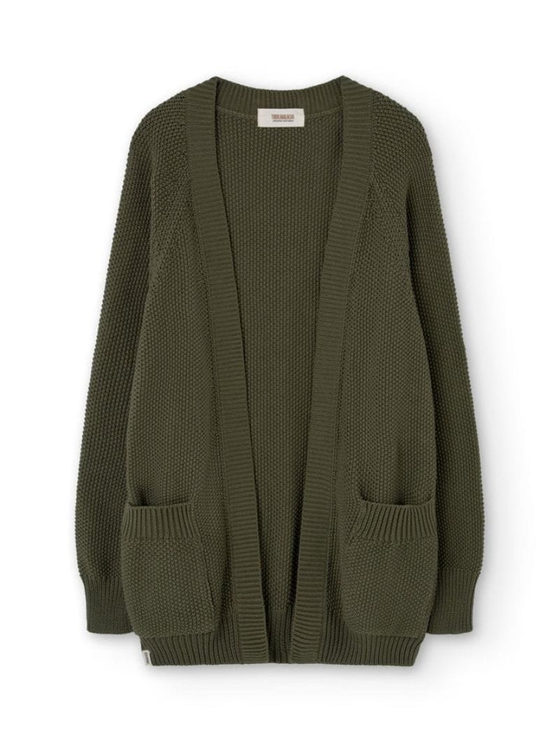 Chaqueta larga verde de algodón orgánico - Imagen 5