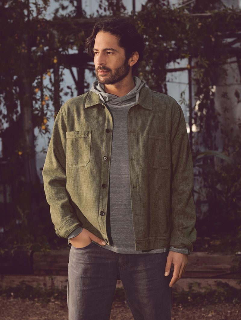 Chaqueta pepita cáñamo y algodón orgánico hombre